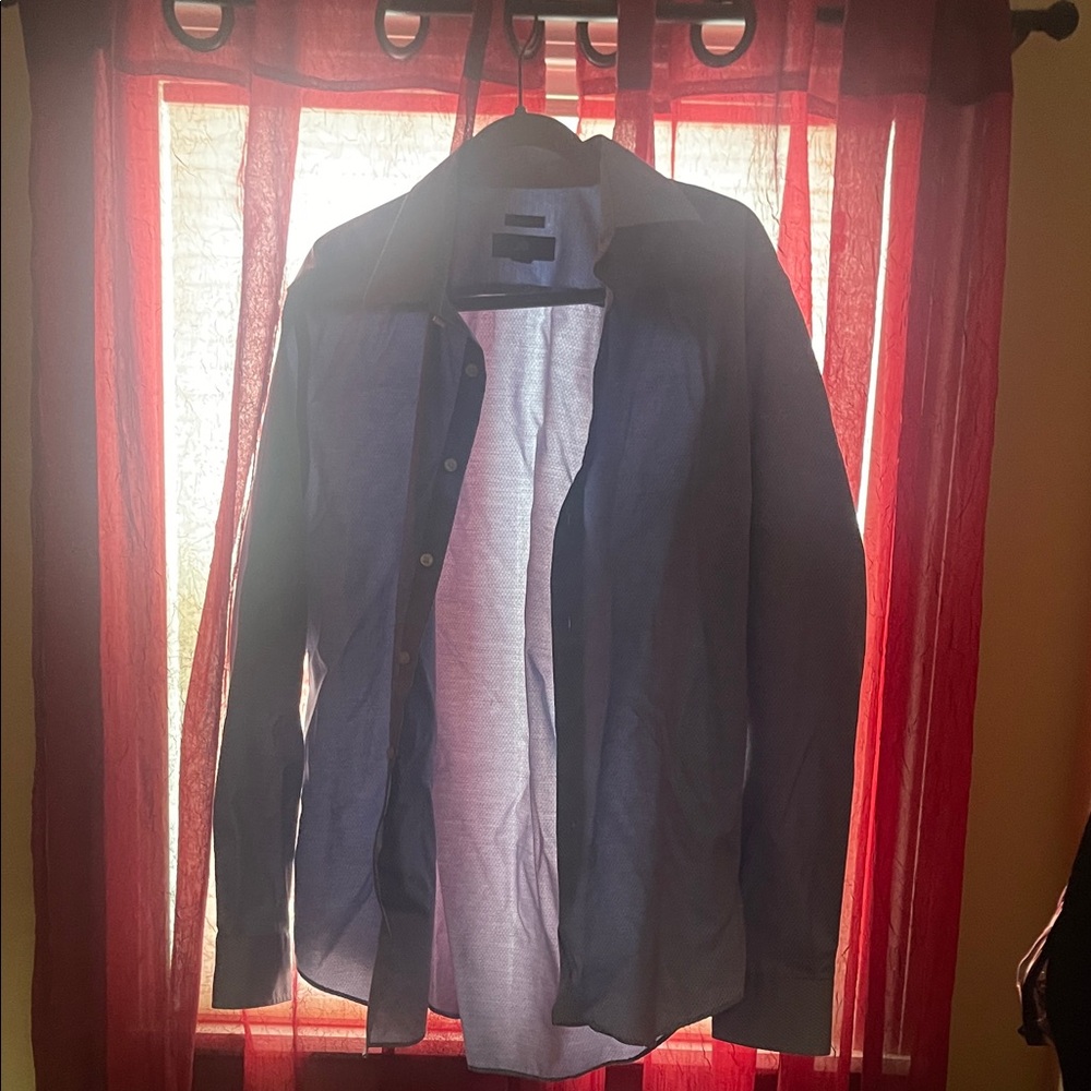 Egara Men's Dark Blue Shirt Jacket